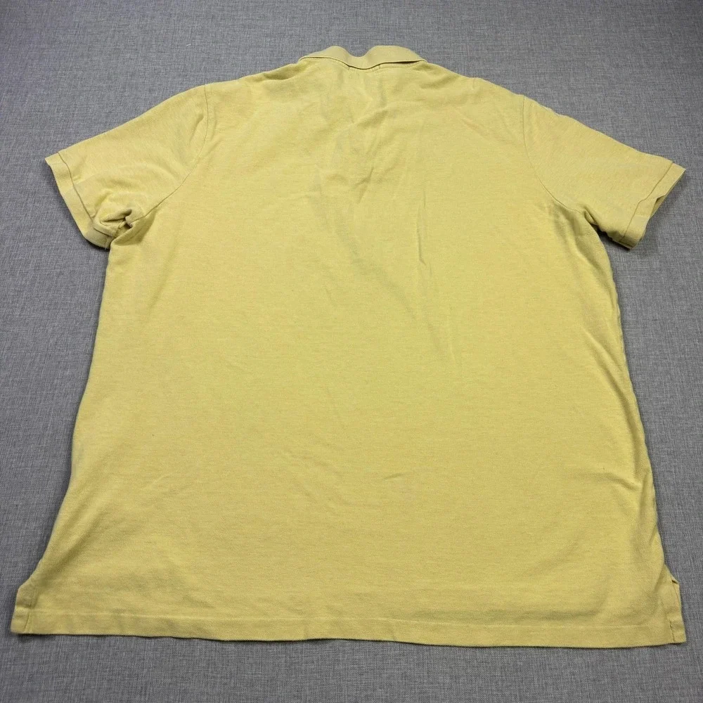 Polo Ralph Lauren Polo Shirt Mens 2XL Yellow Cotton Short Sleeve Embroidered